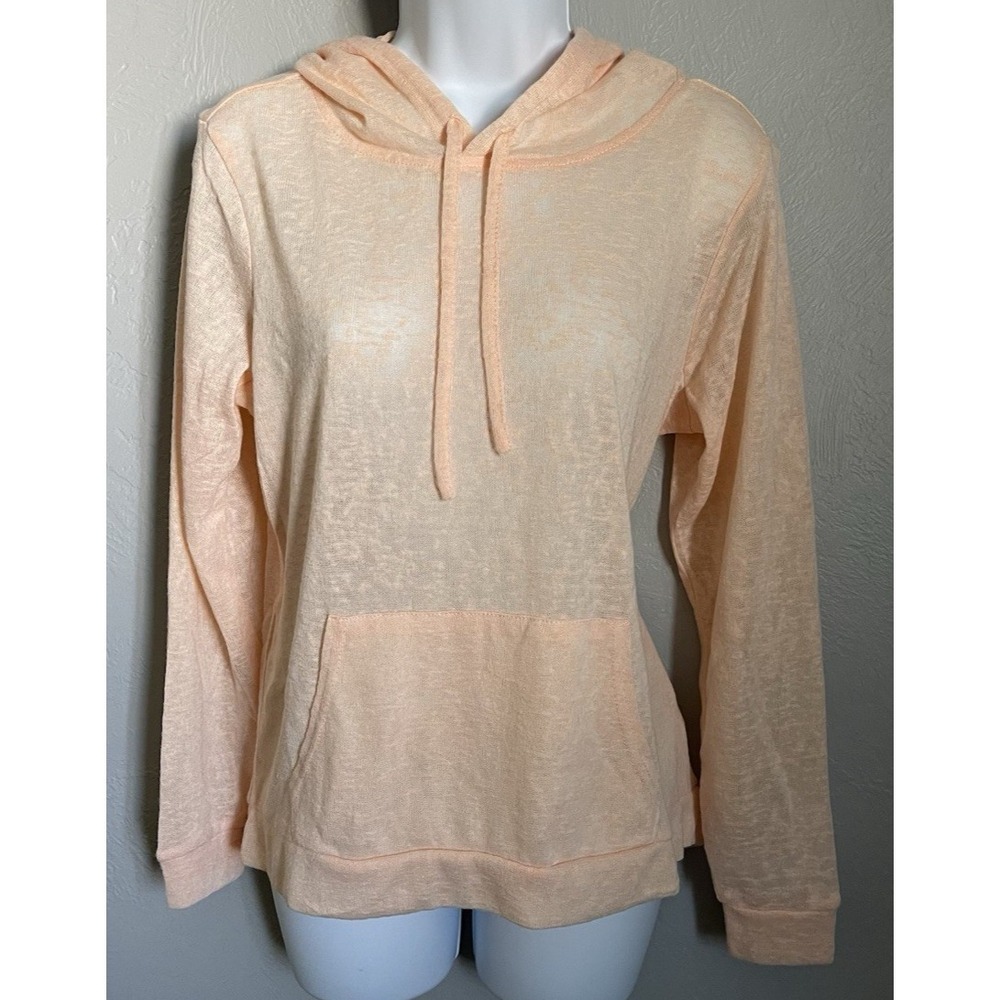 Weatherproof Lightweight Hoodie Sweater Womens Size Small Peach Orange Hooded
